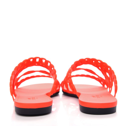 Hermes Rubber Chaine d'Ancre Nude Sandals 38 Pavot 7 of 11
