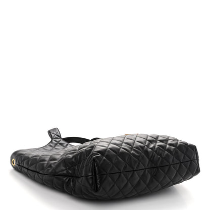 Saint Laurent Lambskin Quilted Maxi Icare Shopping Tote Black 5 of 10
