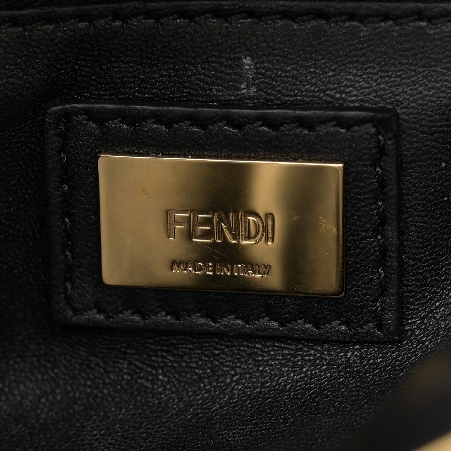 Fendi Nappa Mini Peekaboo Iconic Satchel Black 7 of 15