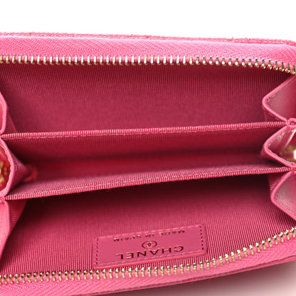 Chanel Caviar Quilted Zip Coin Purse Pink 5 of 8