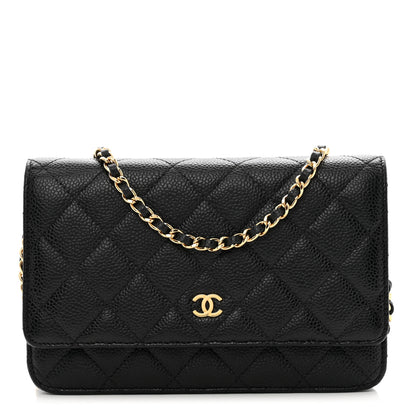 Chanel Caviar Quilted Wallet on Chain WOC Black 1 of 11