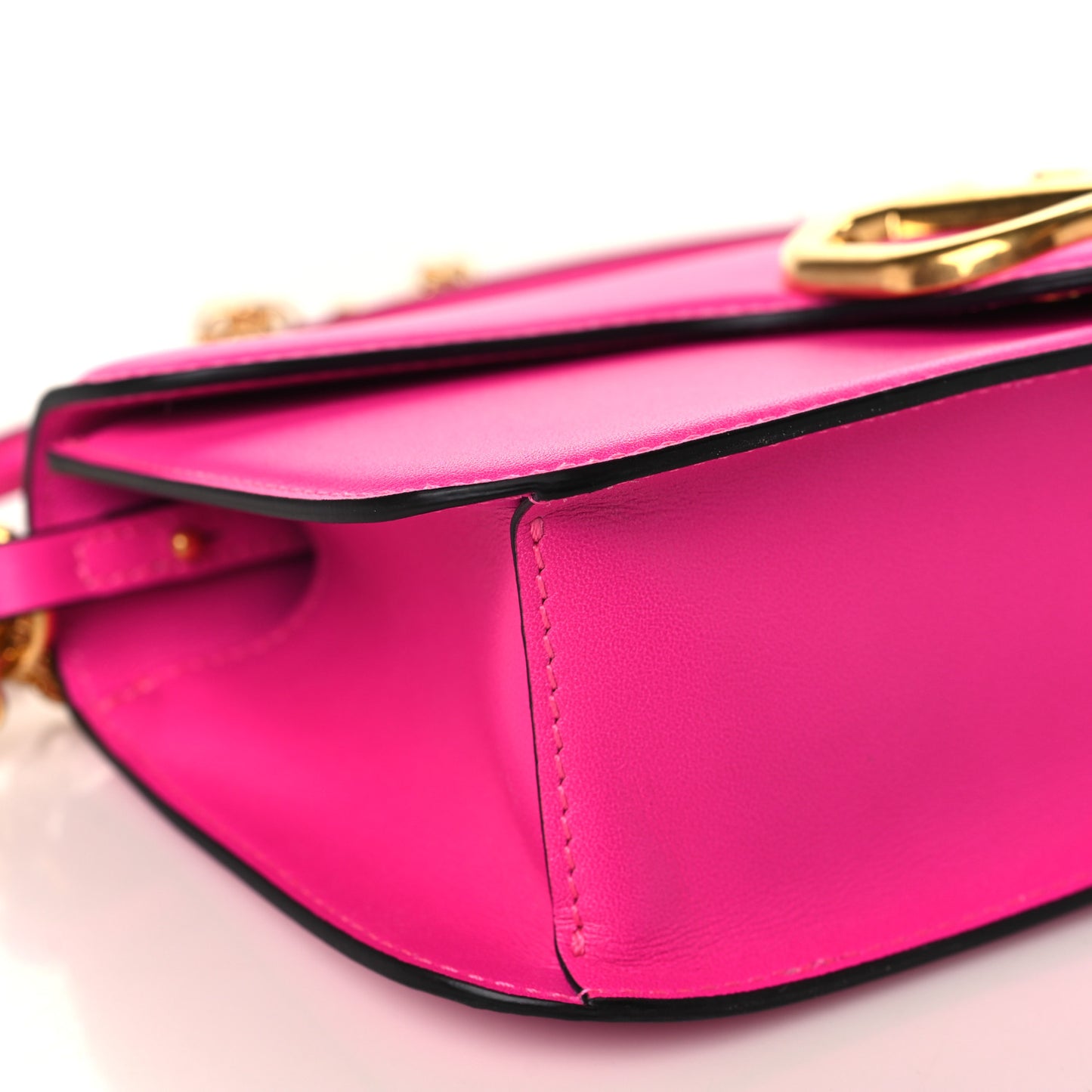 Calfskin Vlogo Loco Shoulder Bag Pink PP