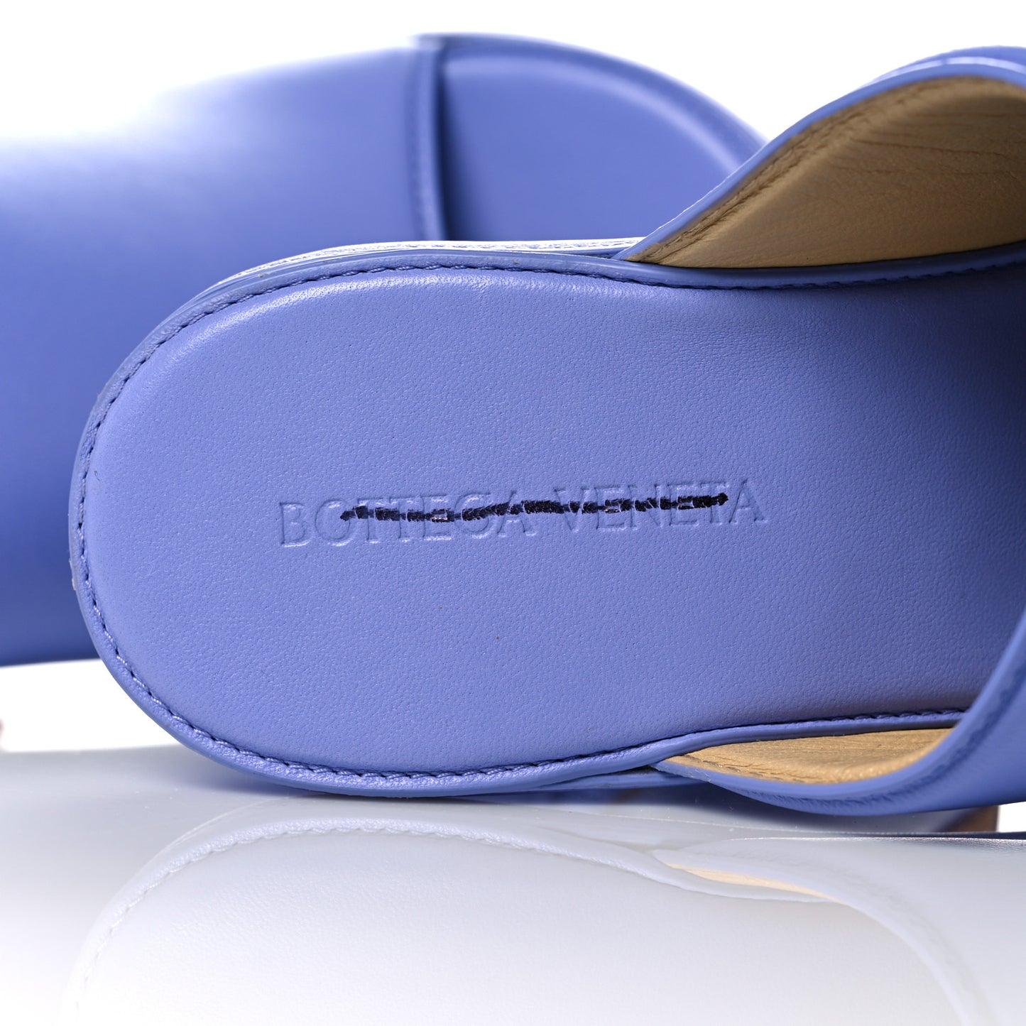 Nappa Slide Platform 115 Wedge Sandals 39.5 Periwinkle