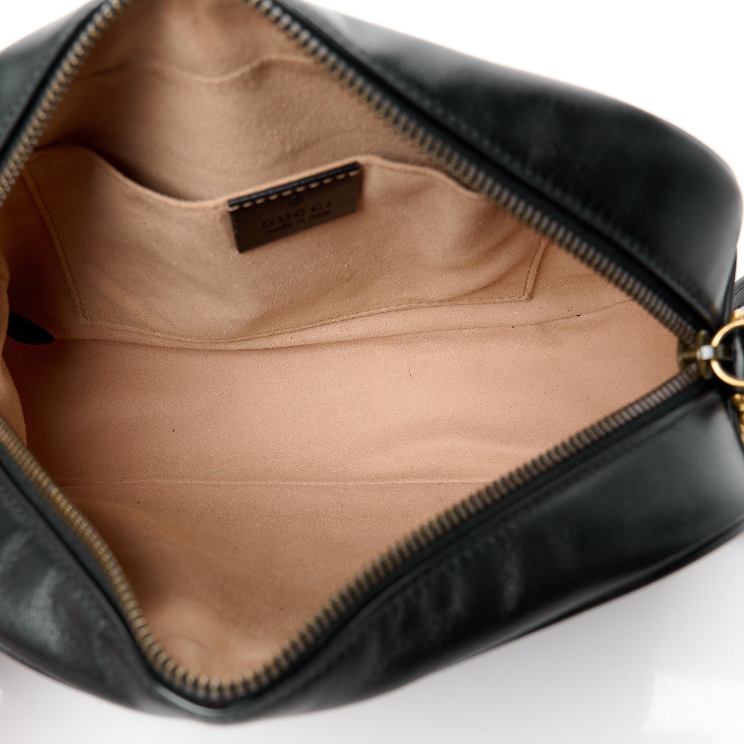 Gucci Calfskin Matelasse Small GG Marmont Chain Shoulder Bag Black 5 of 11