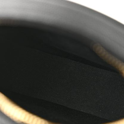 Saint Laurent Grain De Poudre Matelasse Chevron Quilted Round Vinyle Camera Bag Black 5 of 12