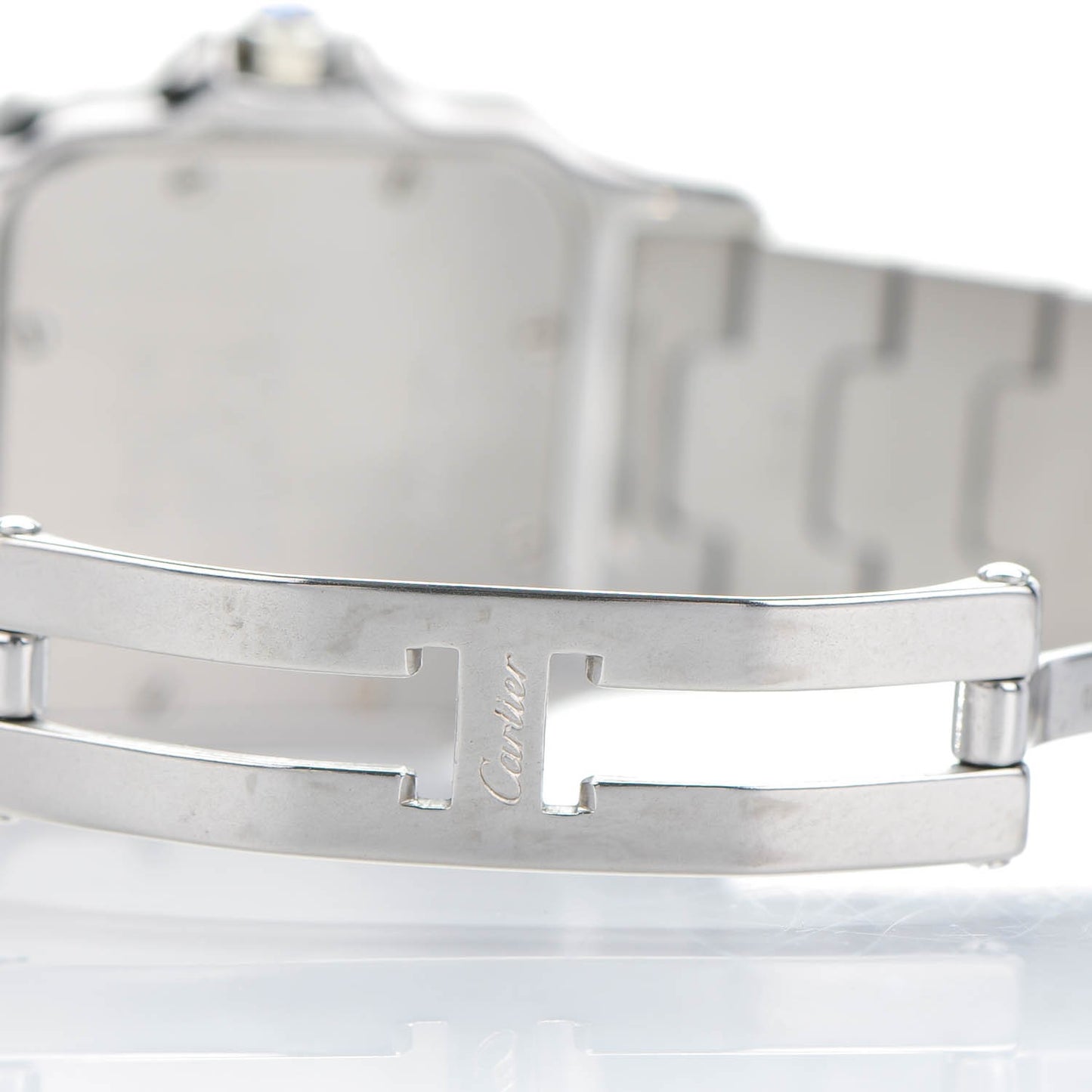 Stainless Steel 18K Yellow Gold 29mm Santos De Galbee Quartz Watch