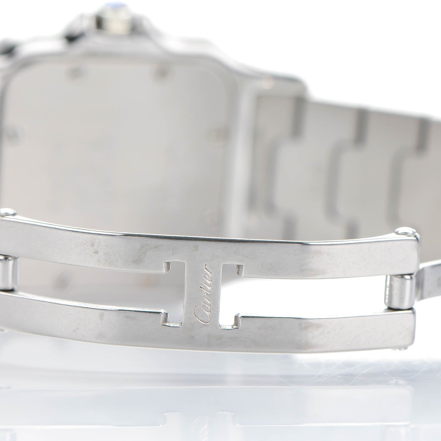 Cartier Stainless Steel 18K Yellow Gold 29mm Santos De Galbee Quartz Watch 3 of 8