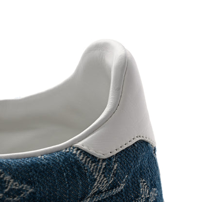 Louis Vuitton Denim Monogram Time Out Sneakers 37.5 Bleu Clair 12 of 12