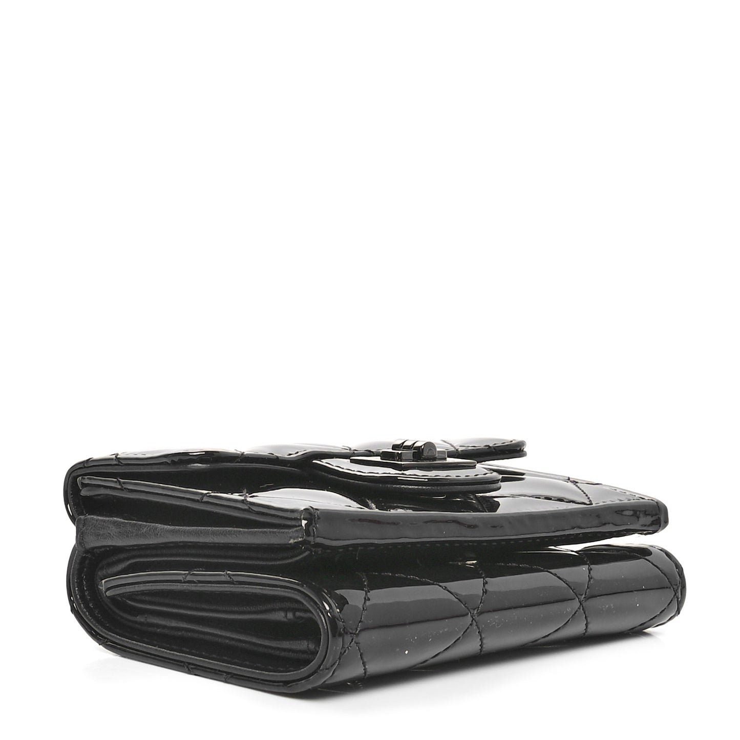 Patent Quilted Reissue Compact Wallet So Black