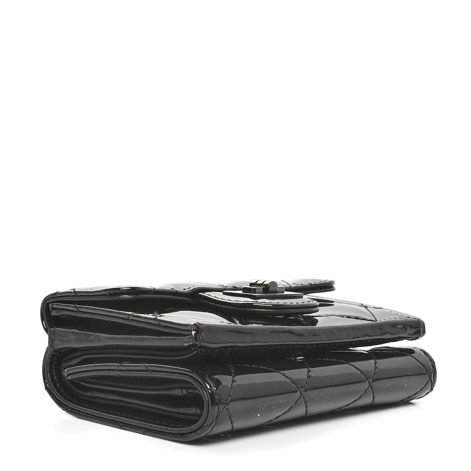 Chanel Patent Quilted Reissue Compact Wallet So Black 4 of 10