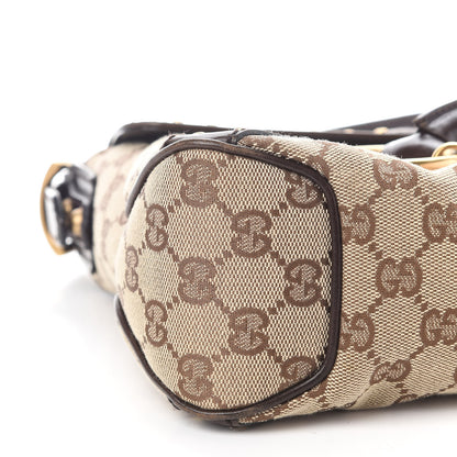 Gucci Monogram Horsebit Chain Studded Flap Brown 8 of 11