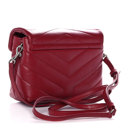 Saint Laurent Calfskin Y Quilted Monogram Toy Loulou Crossbody Bag New Lipstick 2 of 14