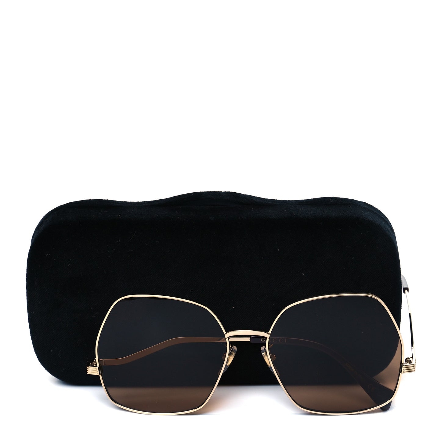 Metal Frame Sunglasses GG0972S Gold Brown