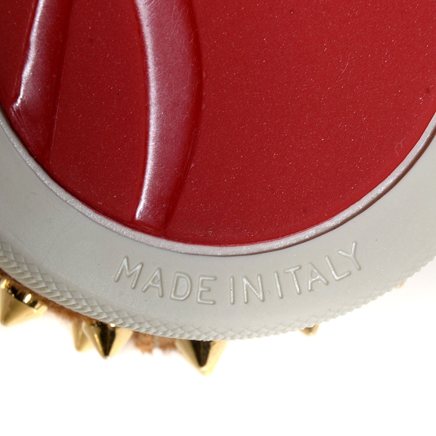 Mens Pony Hair Spikes Roller Boat Flat 45 Gold