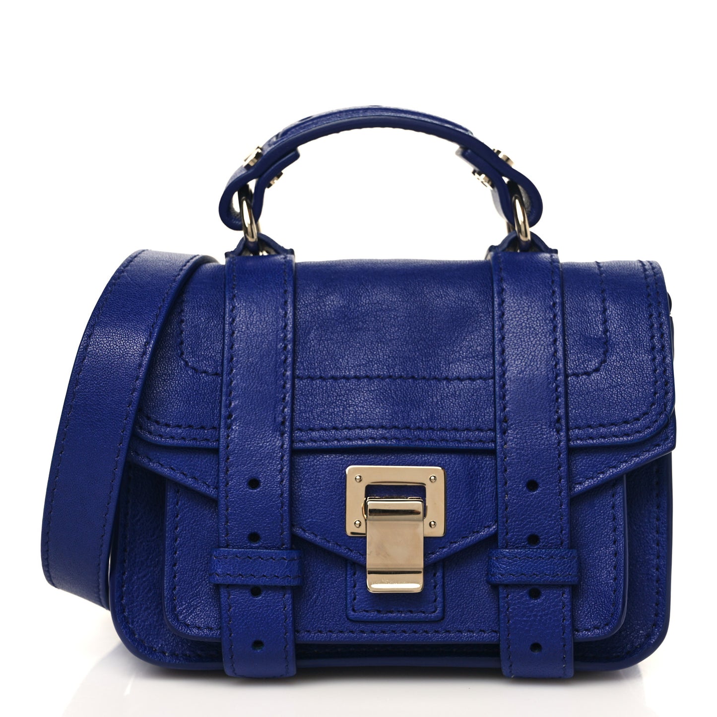 Lambskin Micro PS1 Satchel Sapphire