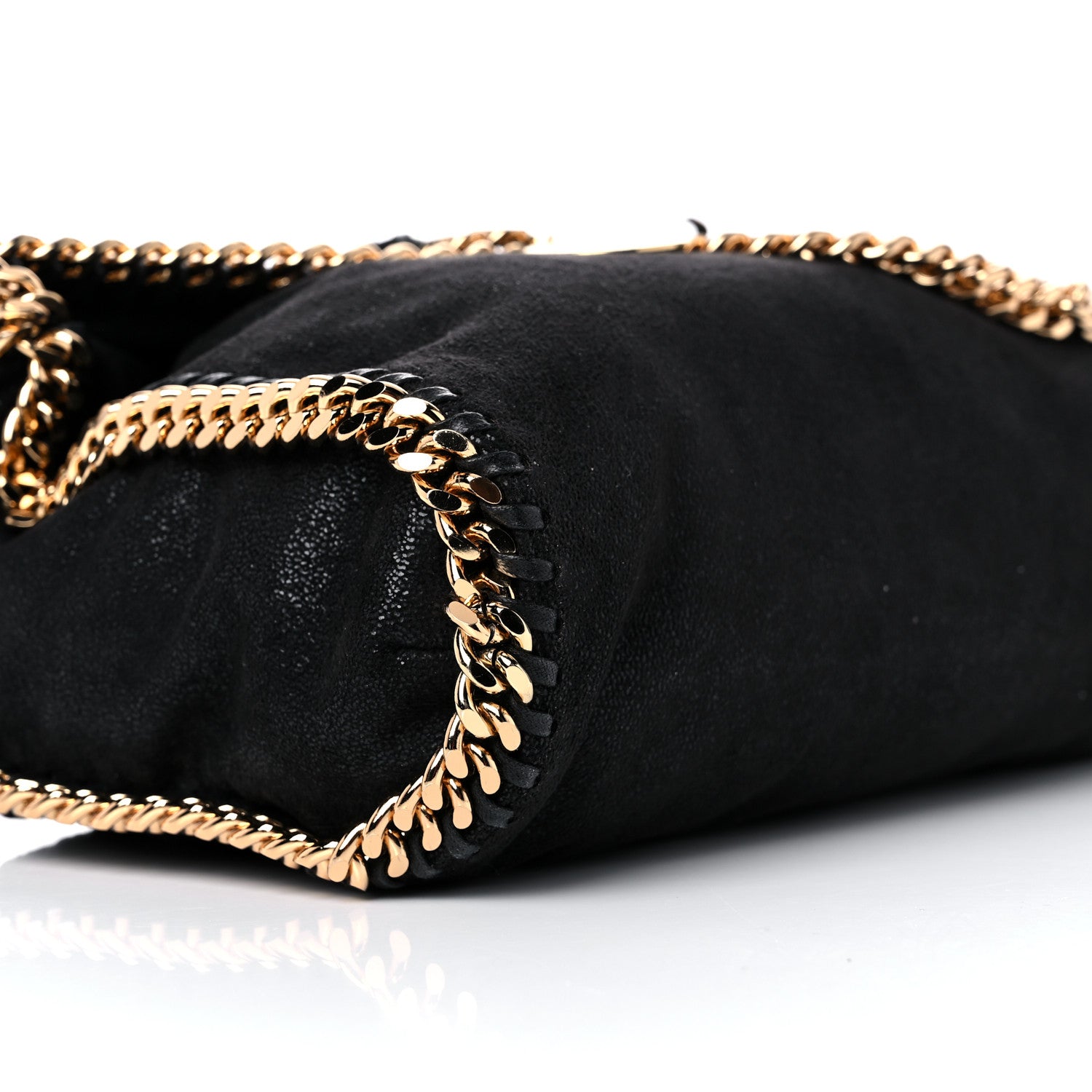 Stella McCartney Embellished Shaggy Deer Small Falabella Fold Over Tote Black 5 of 12