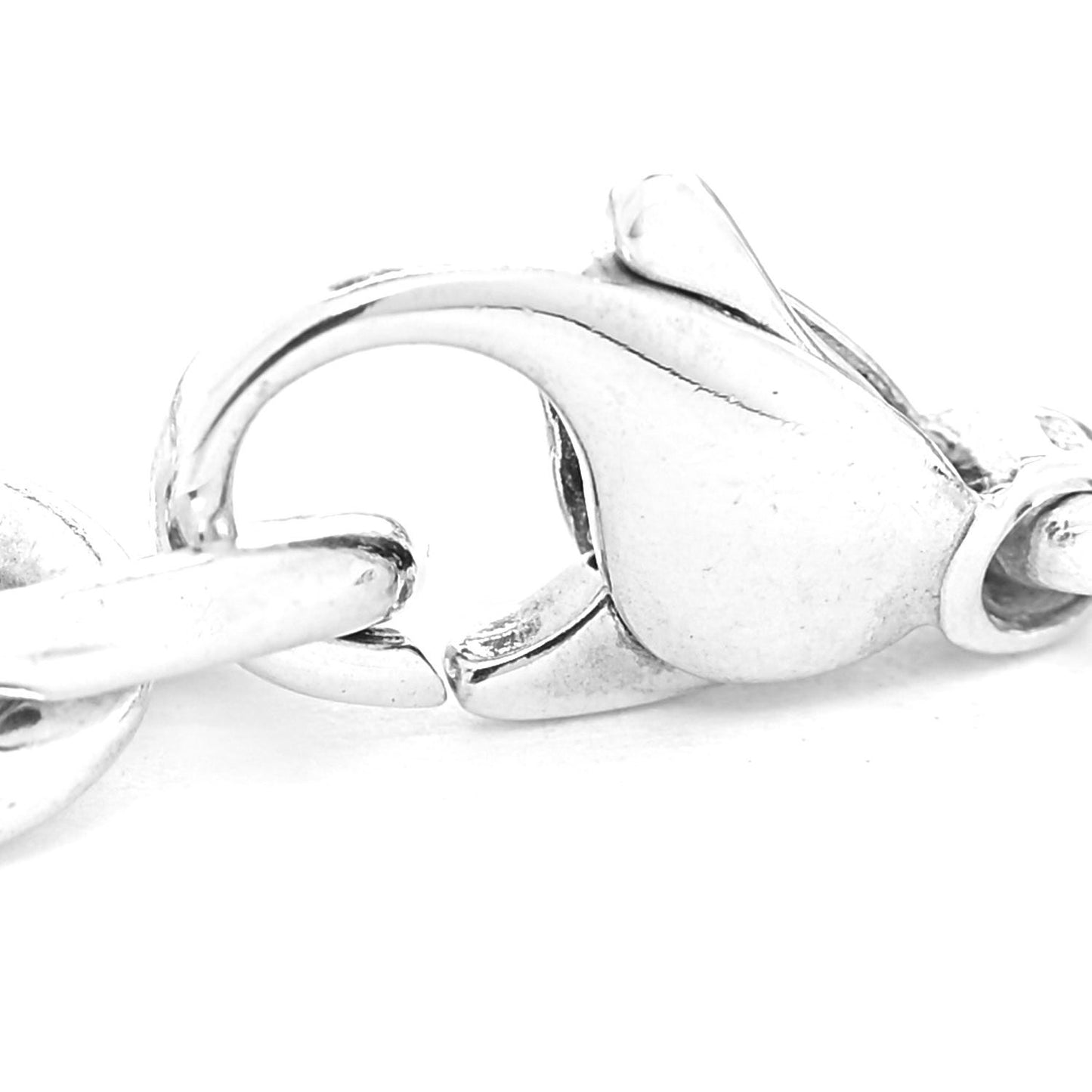 Sterling Silver Notes Round Tag Charm Bracelet