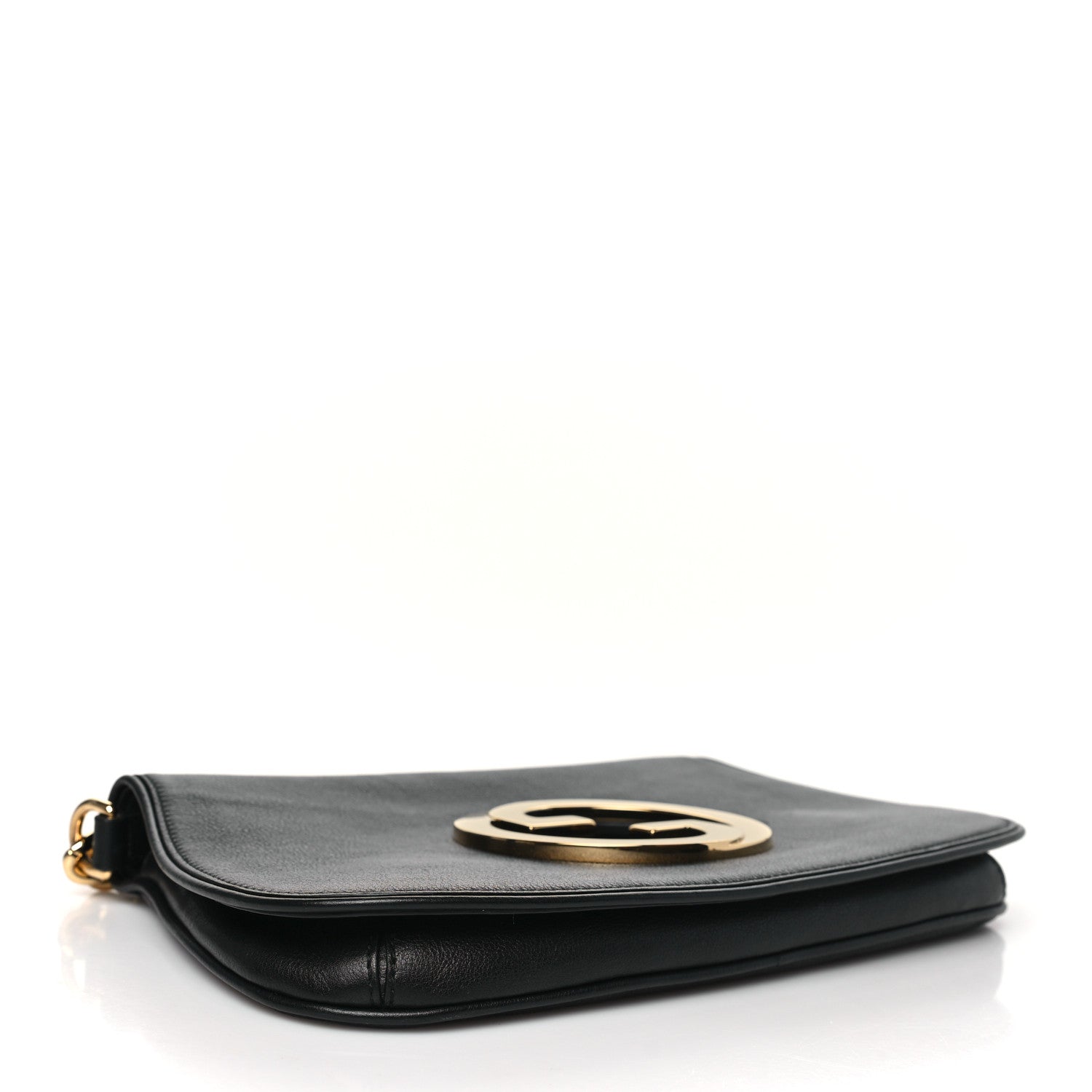 Gucci Roxy Calfskin Blondie Chain Shoulder Flap Bag Black 4 of 10