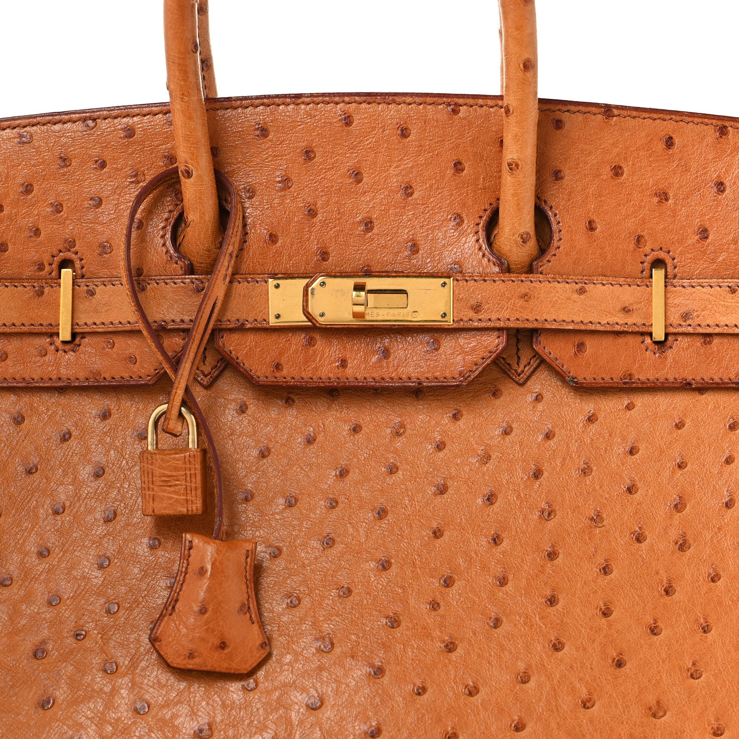 Hermes Ostrich Birkin 35 Gold 8 of 15