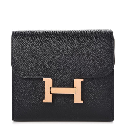 Hermes Epsom Constance Short Wallet Black 1 of 10