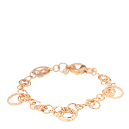 Chopard 18K Rose Gold Happy Diamond Circle Link Bracelet 1 of 5