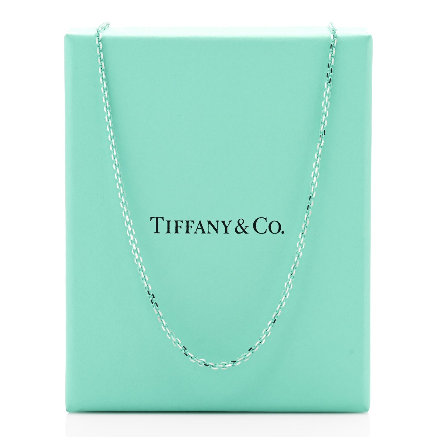 Sterling Silver Enamel 1.75mm Chain Necklace Blue 30"