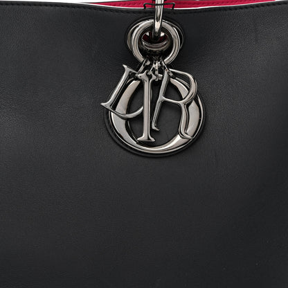 Christian Dior Smooth Calfskin Large Diorissimo Tote Black Rose Indien 10 of 21