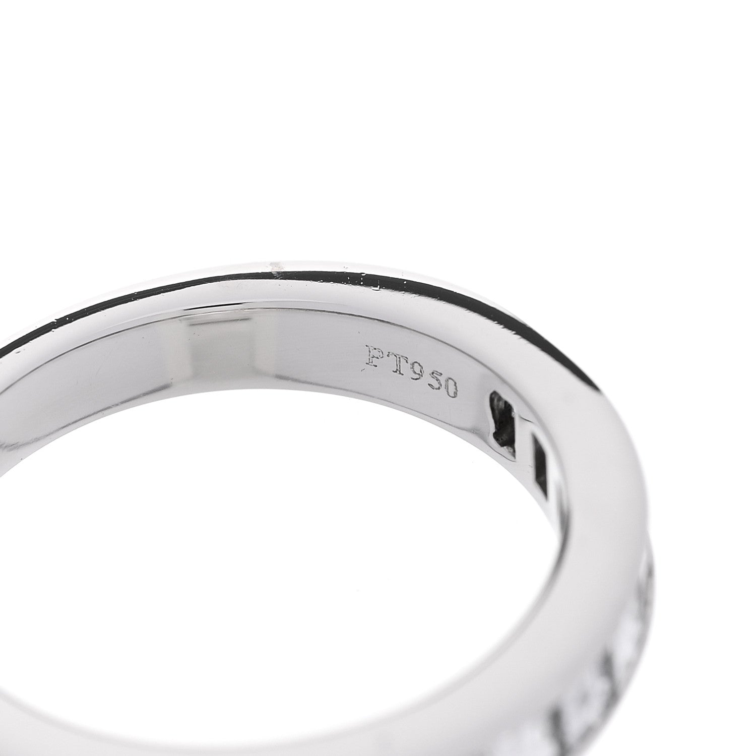 Tiffany Platinum Diamond Square Cut Half Circle Wedding Band Ring 48 4.5 4 of 6
