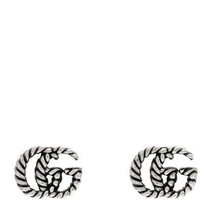 Gucci Sterling Silver Torchon Double G Earrings 1 of 4
