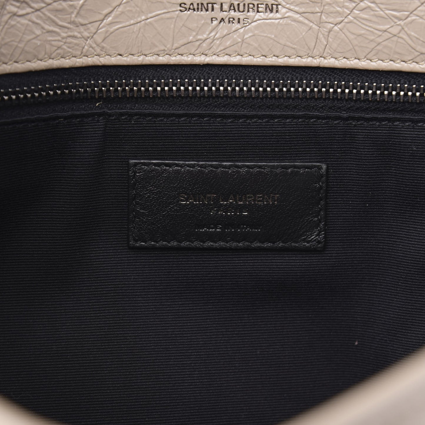 Crinkled Calfskin Matelasse Monogram Medium Niki Chain Satchel Light Natural