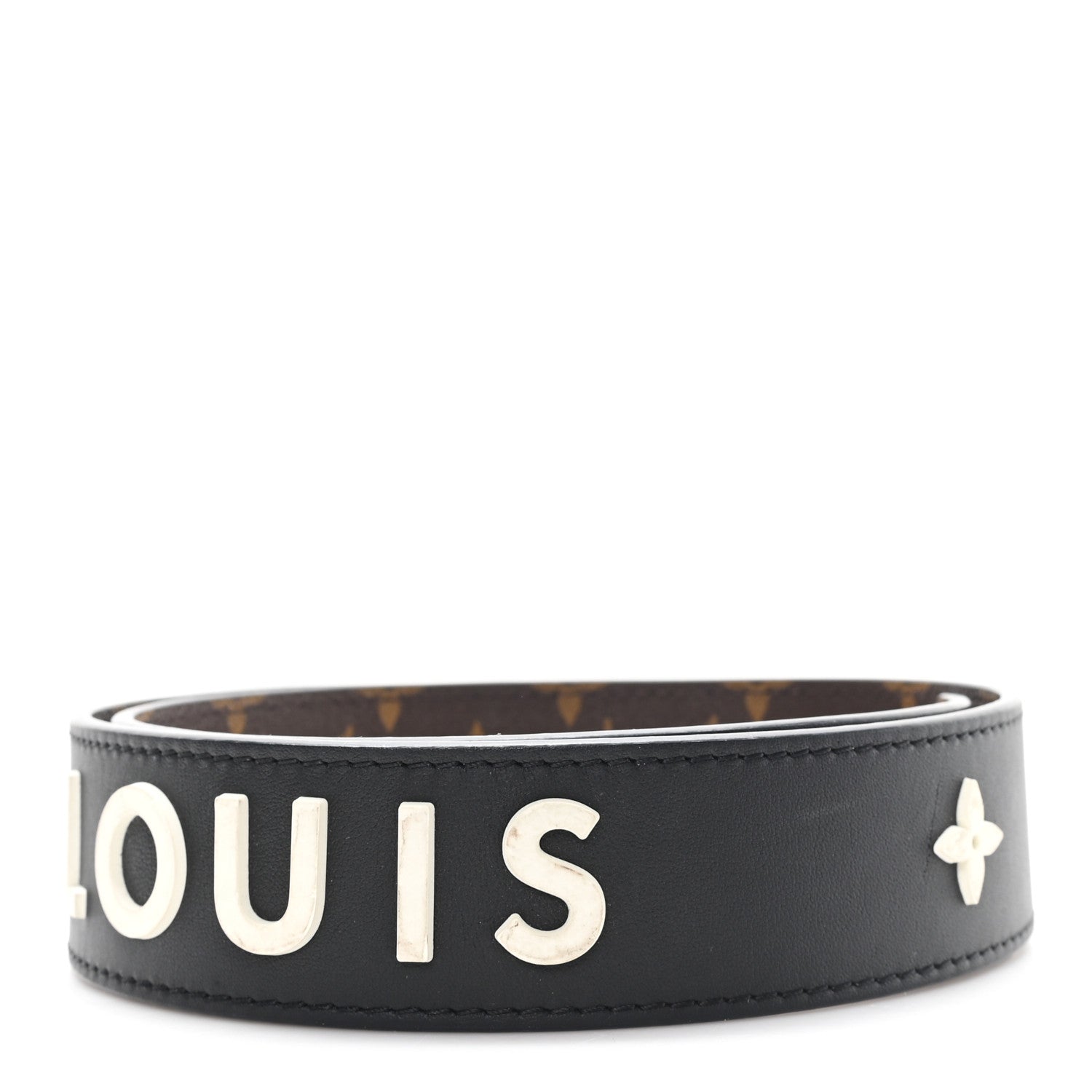Louis Vuitton Monogram Letter Bandouliere Shoulder Strap Black 2 of 4