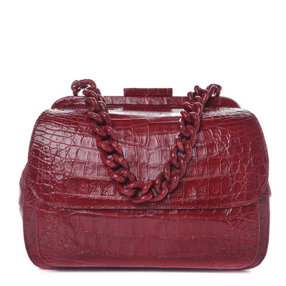 Nancy Gonzalez Crocodile Chain Frame Bag Red 1 of 9