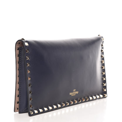 Valentino Garavani Nappa Rockstud Wristlet Clutch Marine 3 of 12