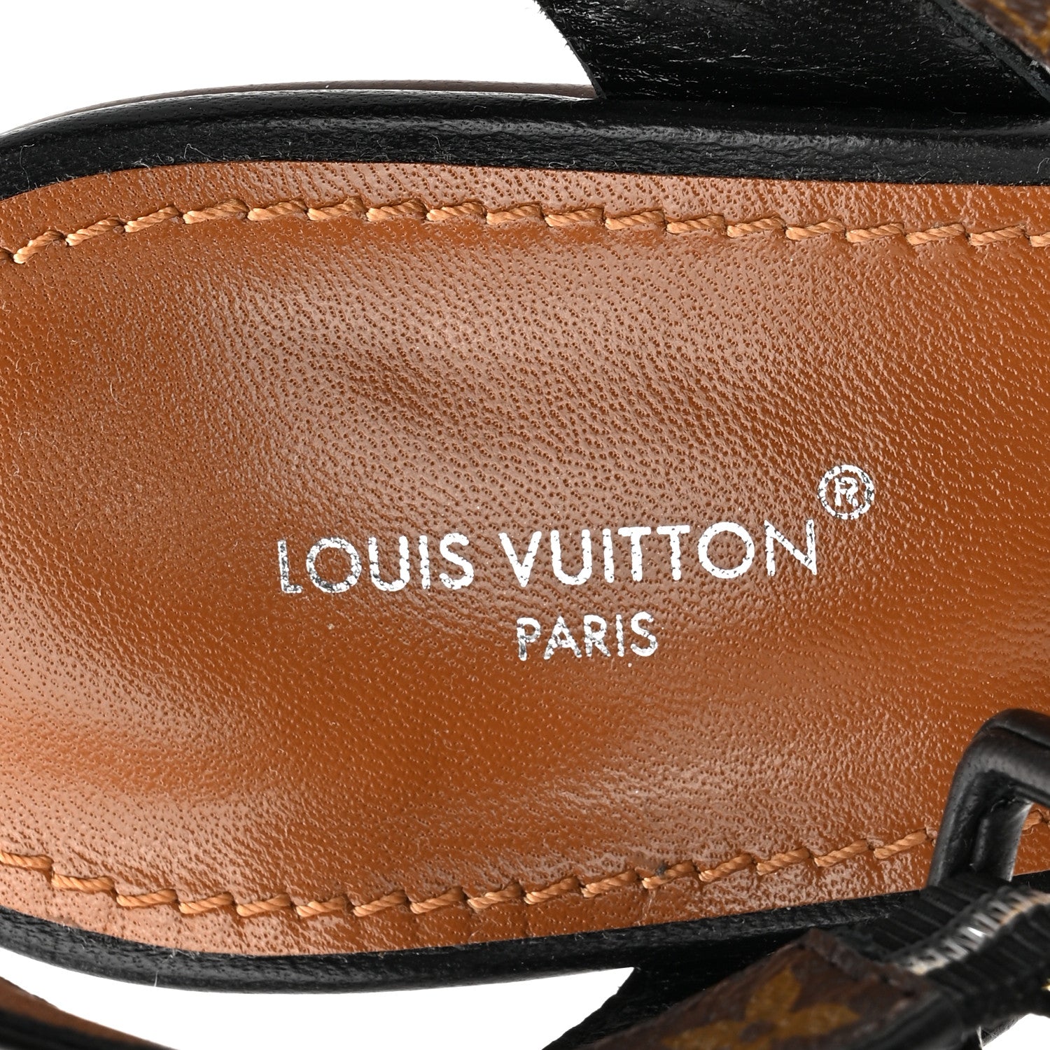 Louis Vuitton Lambskin Olympia Platform Sandals 40 Black 1643169