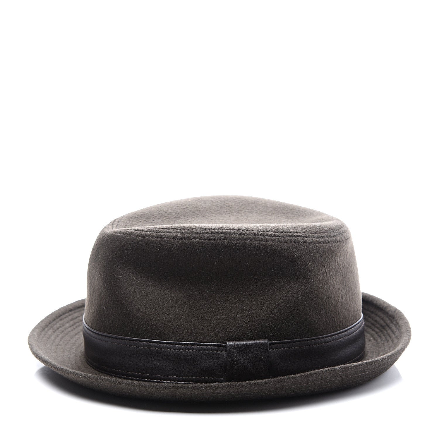 Hermes Cashmere Deerskin Funk Drap Hat 61 Ecorce Marron 2 of 7