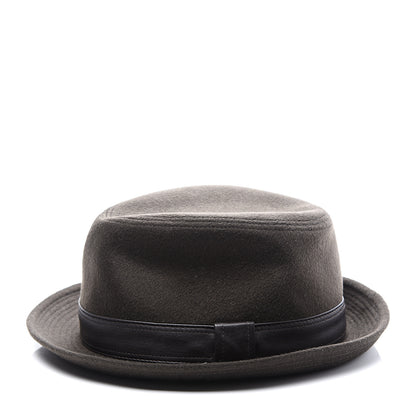 Hermes Cashmere Deerskin Funk Drap Hat 61 Ecorce Marron 2 of 7