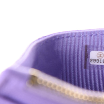 Chanel Caviar Quilted CC Zip Card Holder Purple 7 of 8