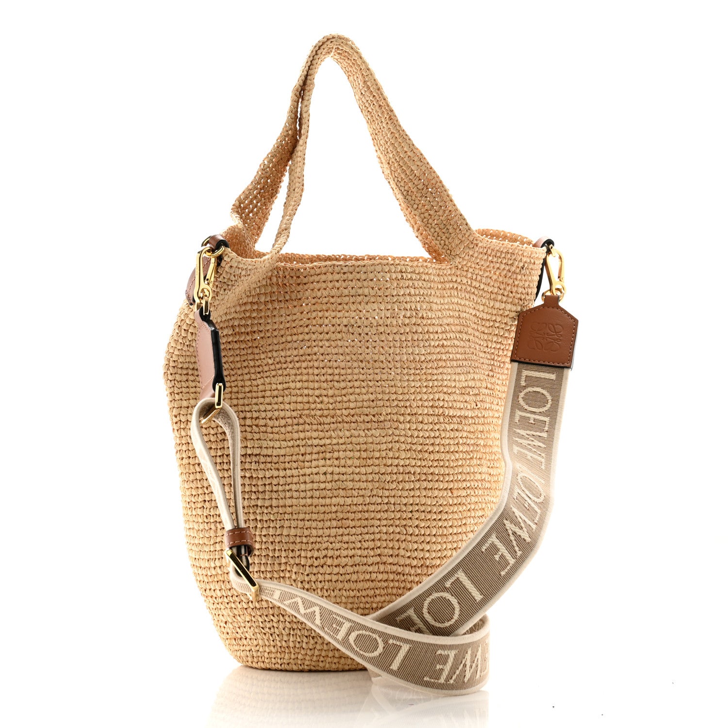 Loewe Raffia Mini Slit Tote Bag Natural Tan 3 of 12