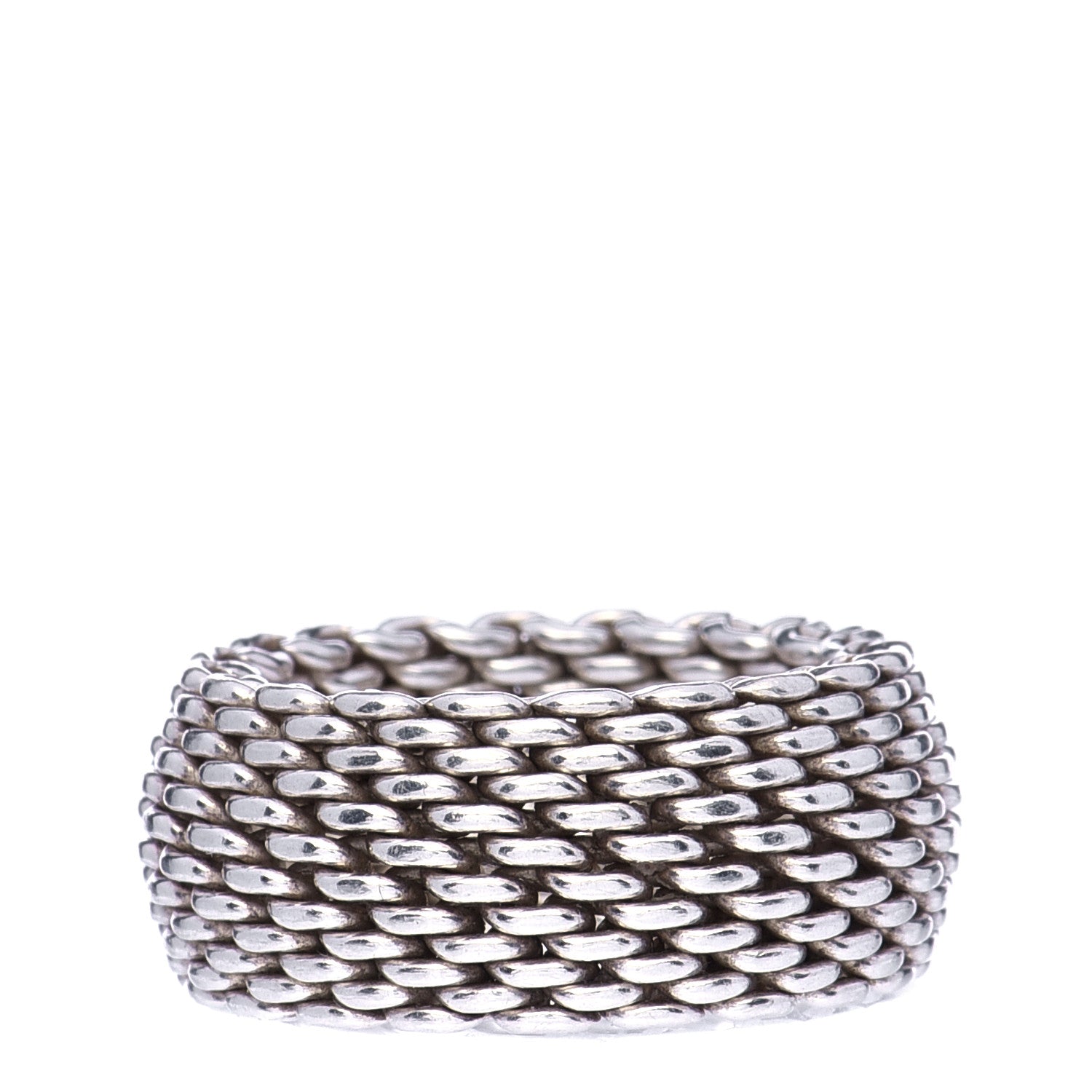 Tiffany Sterling Silver Somerset Mesh Ring 52 6 1 of 6
