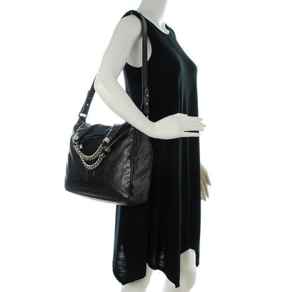 Chanel Glazed Calfskin Perforated Large Rodeo Drive Tote Black 2 of 13