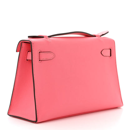 Hermes Swift Kelly Pochette Clutch Rose Azalee 3 of 10