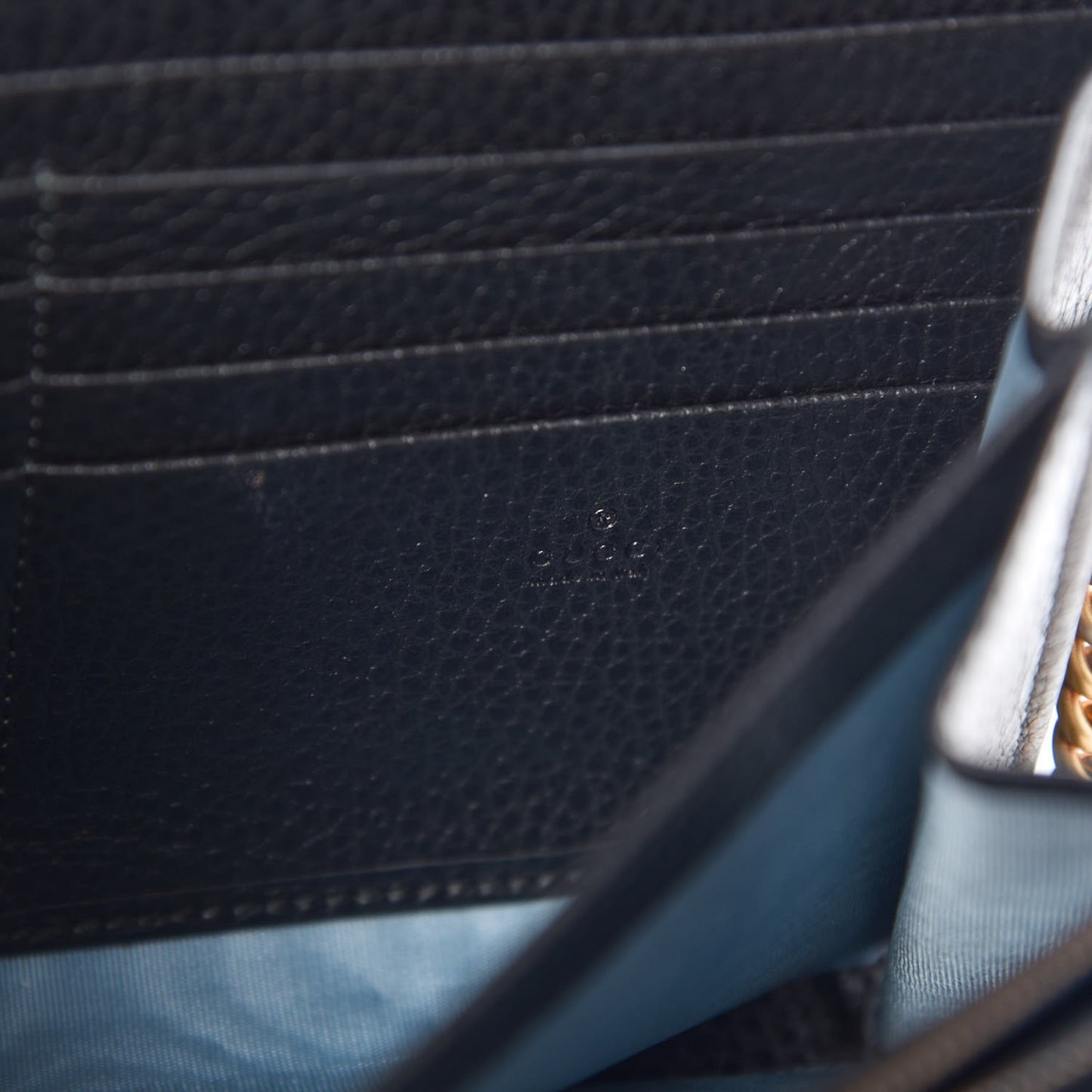 Calfskin Garden Dionysus Chain Wallet Black