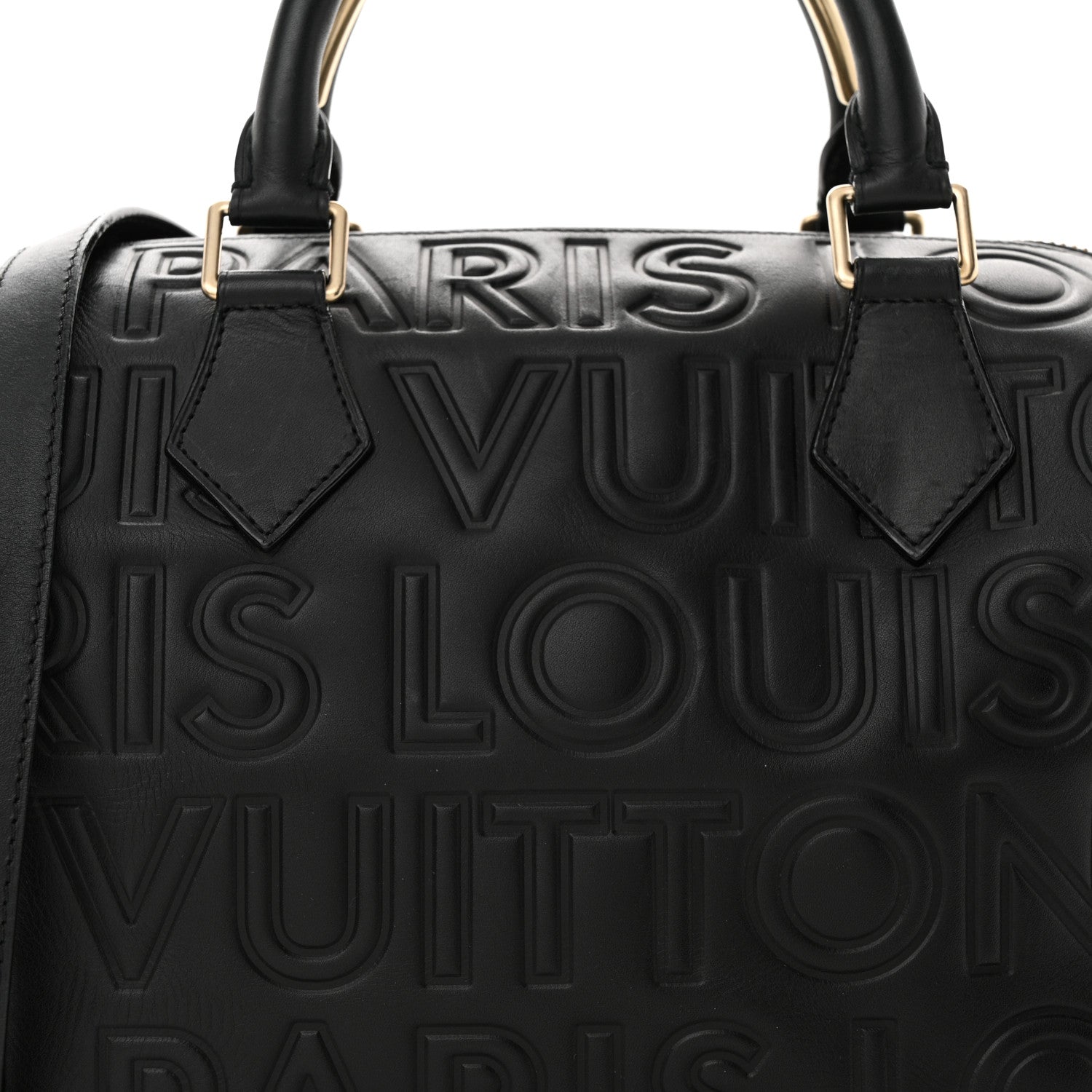 Louis Vuitton Calfskin Embossed Mini Cube Speedy Black 7 of 9