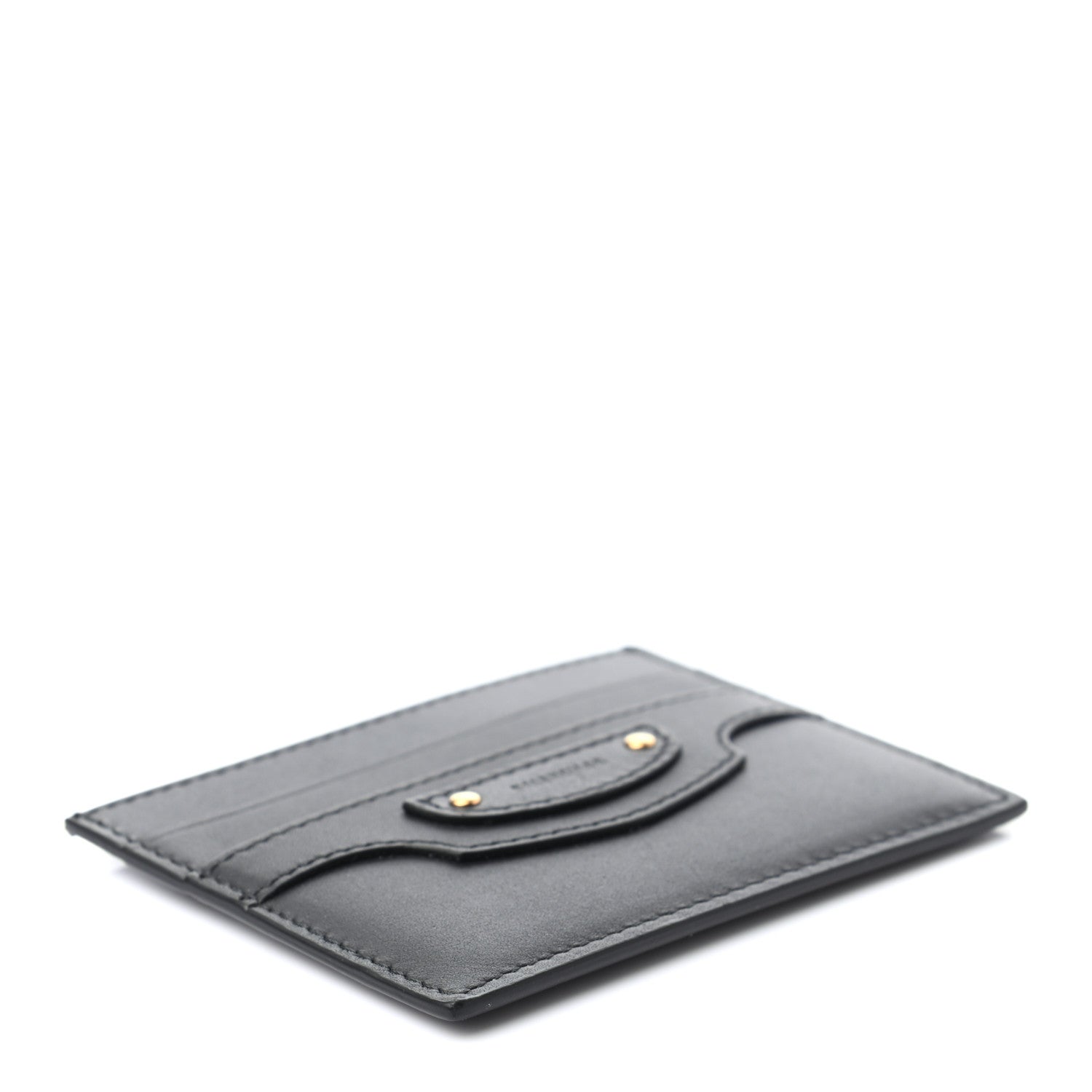 Balenciaga Smooth Calfskin Neo Classic Gold Hardware City Card Case Black 4 of 6