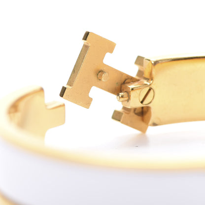 Hermes Enamel Narrow Clic Clac H Bracelet PM White 5 of 5