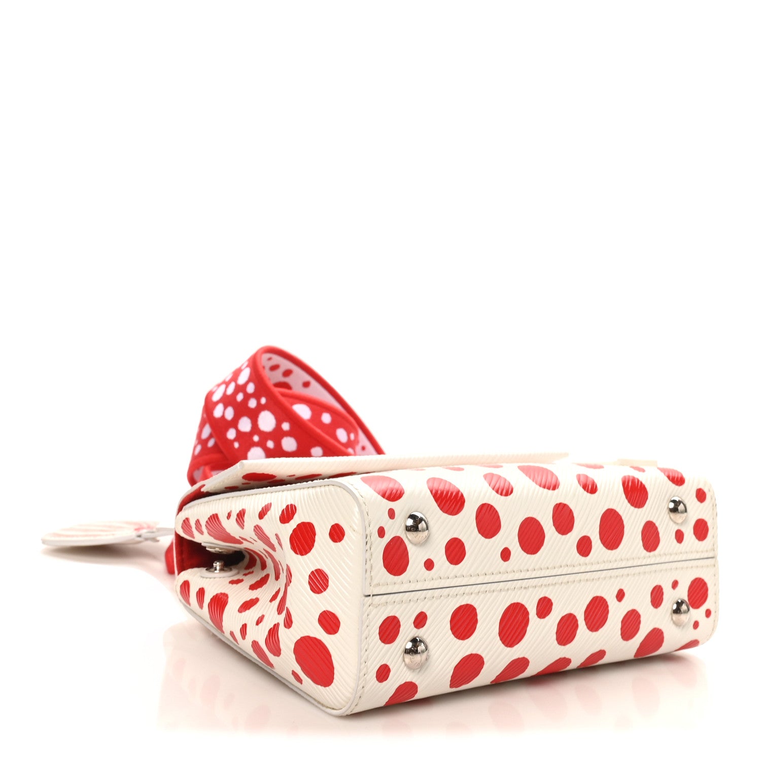 Louis Vuitton LV X YK Monogram Kusama Epi Cluny Mini White Red 4 of 9