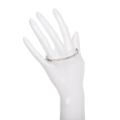 Cartier 18K White Gold Small LOVE Bracelet 17 2 of 6