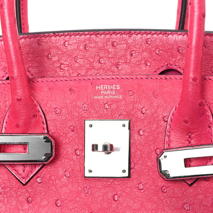 Hermes Ostrich Birkin 30 Rose Tyrien 6 of 10