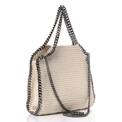 Stella McCartney Cotton Crochet Falabella Ajouree Tote Bag White 3 of 9