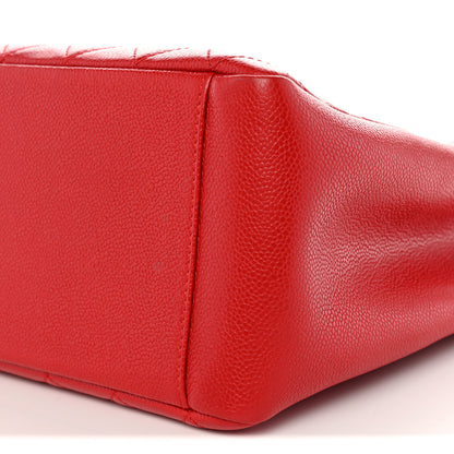 Chanel Caviar Quilted Grand Shopping Tote GST Red 11 of 11